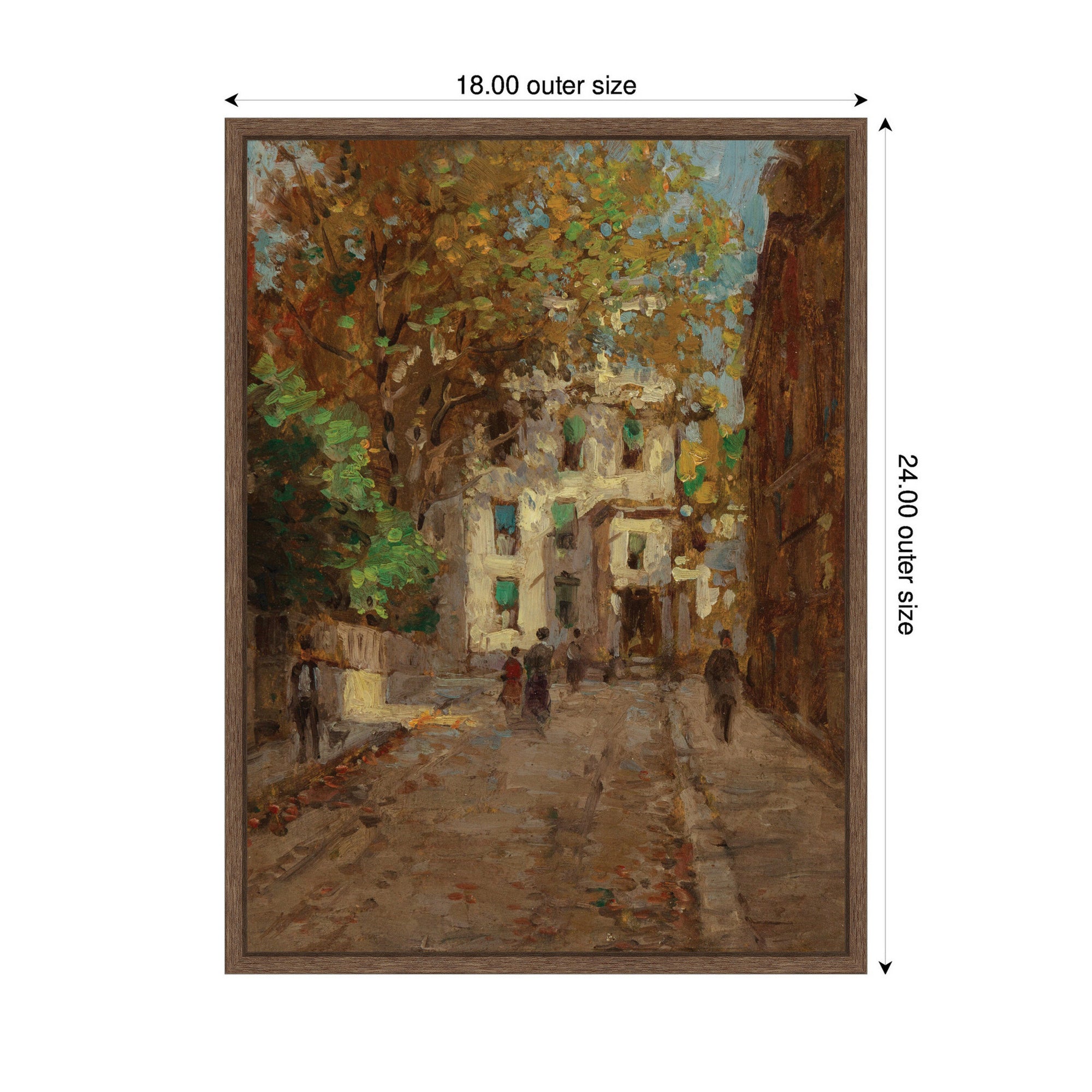 Framed Canvas Sylvie Walnut 18x24 2