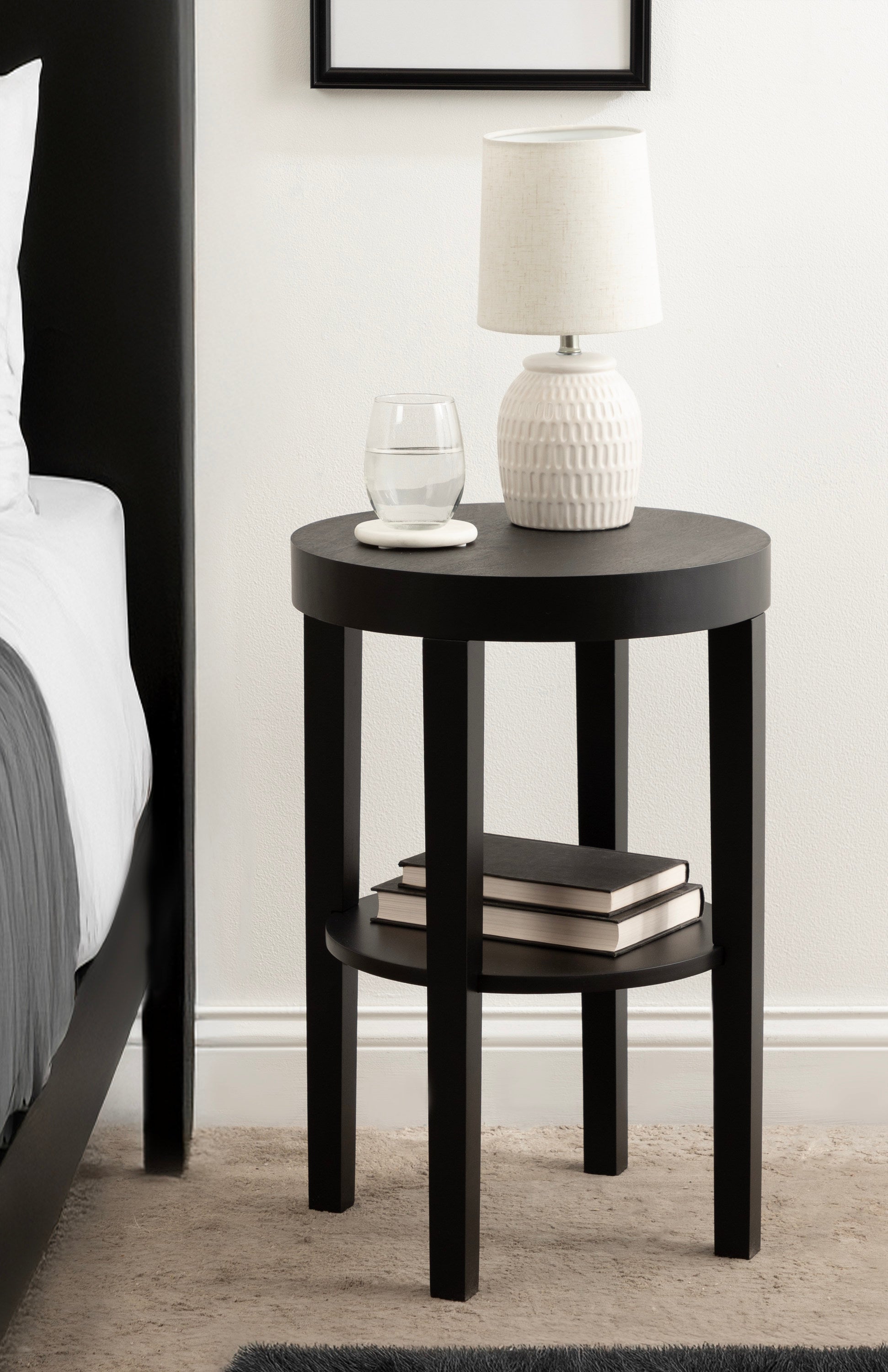 Side Table Black 16x16x24 7