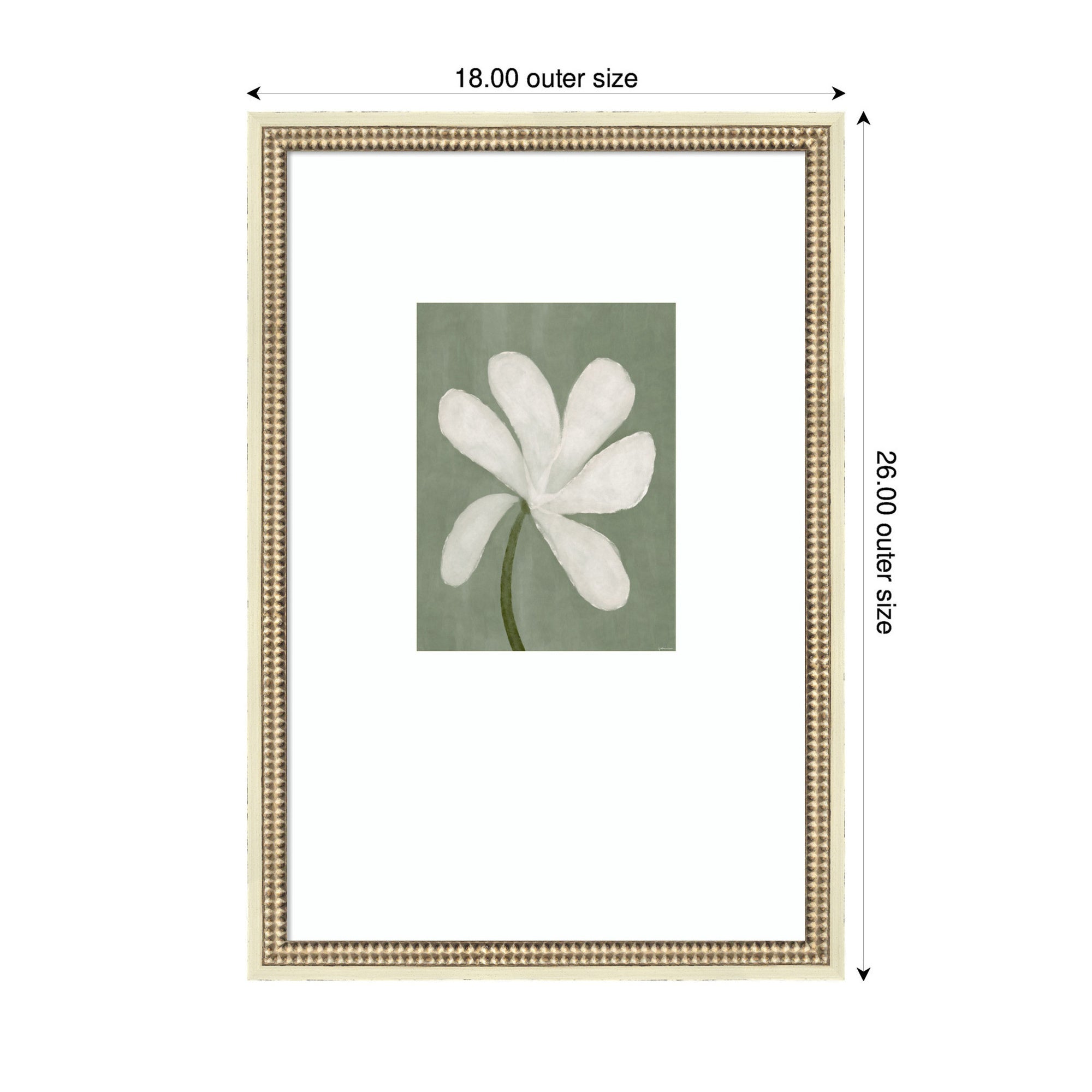 White Floral by Gabrielly Guedes Framed Wall Art Print