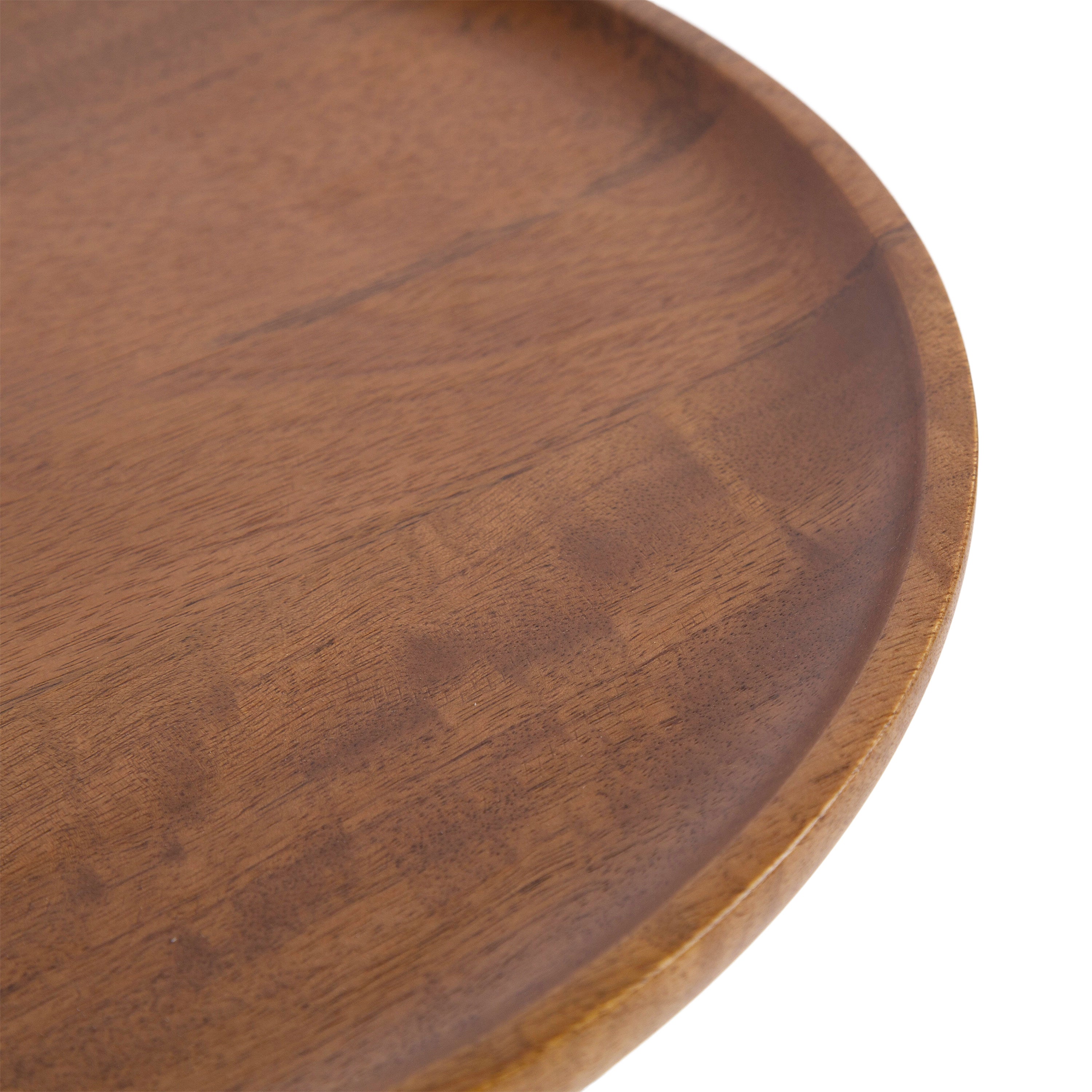 Side Table Walnut Brown Gold 14x14x24 3