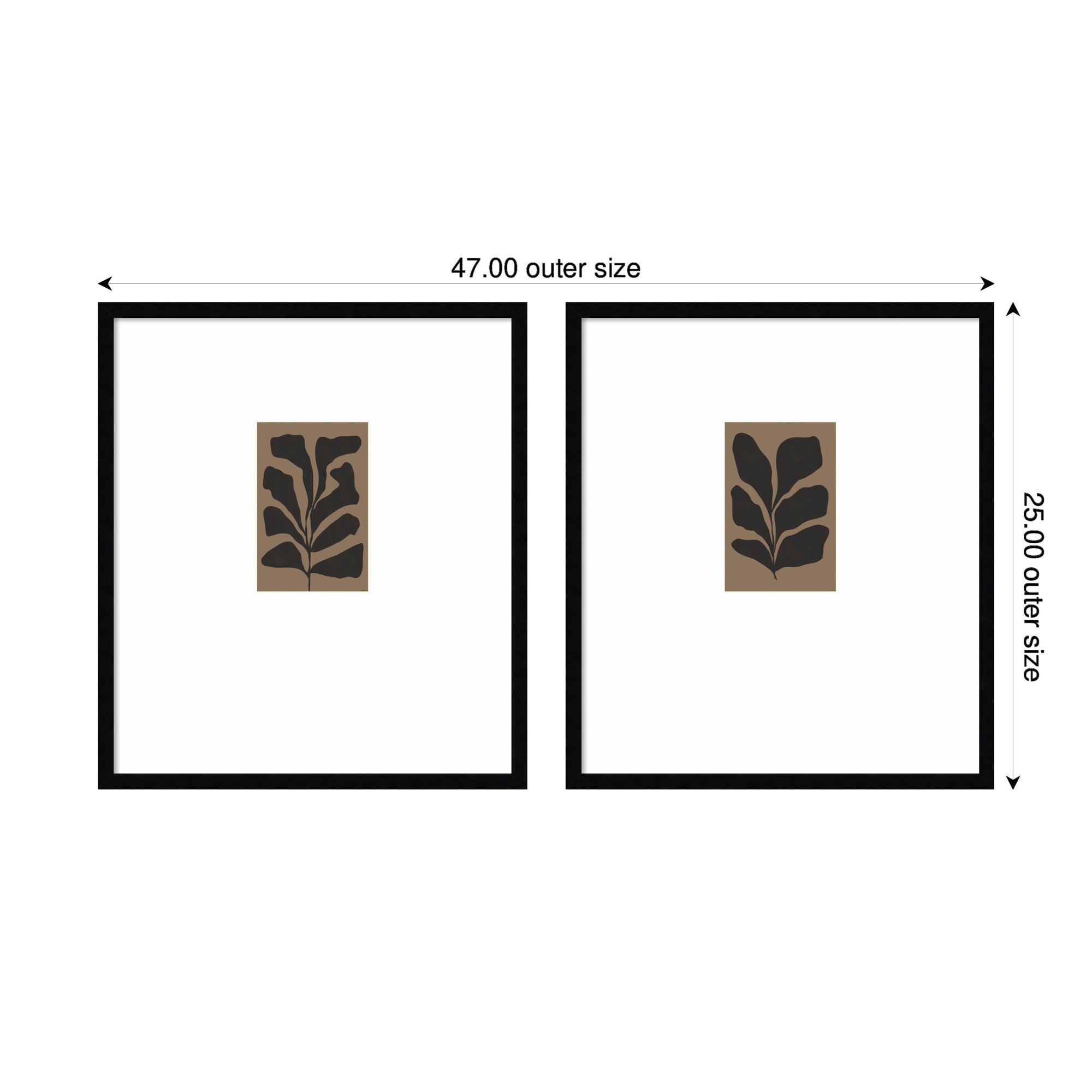 Floral Silhouette 01 & 02 2 Piece Framed Wall Art Print Set by Gabrielly Guedes