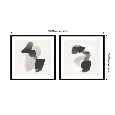 Framed Art Svelte Noir Black 2 Piece Set 25x25 2