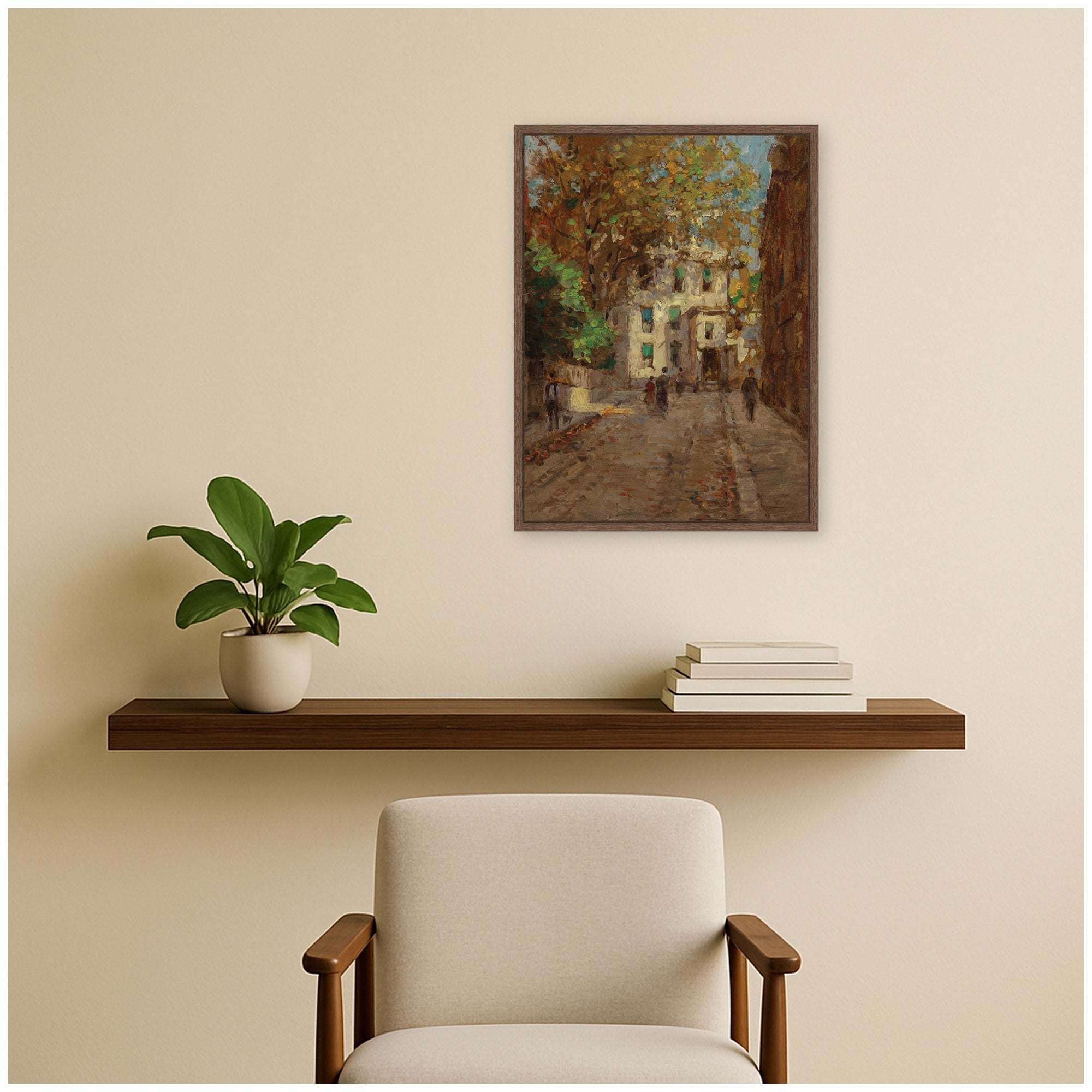 Framed Canvas Sylvie Walnut 18x24 5
