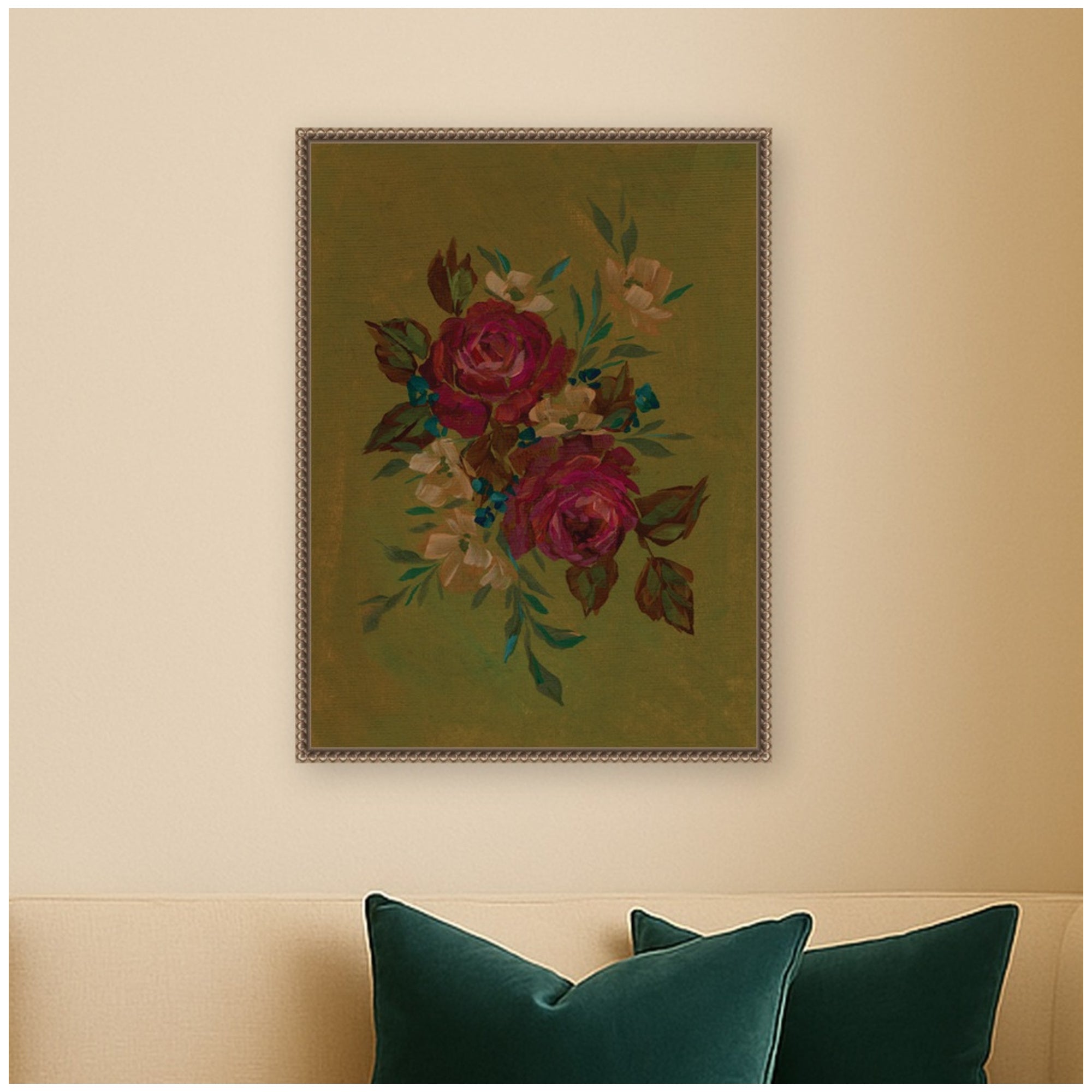 Framed Canvas 18x24 Sylvie Beaded Dark Gold 6