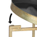 Tea Table Gold Gray 14x14x26 5
