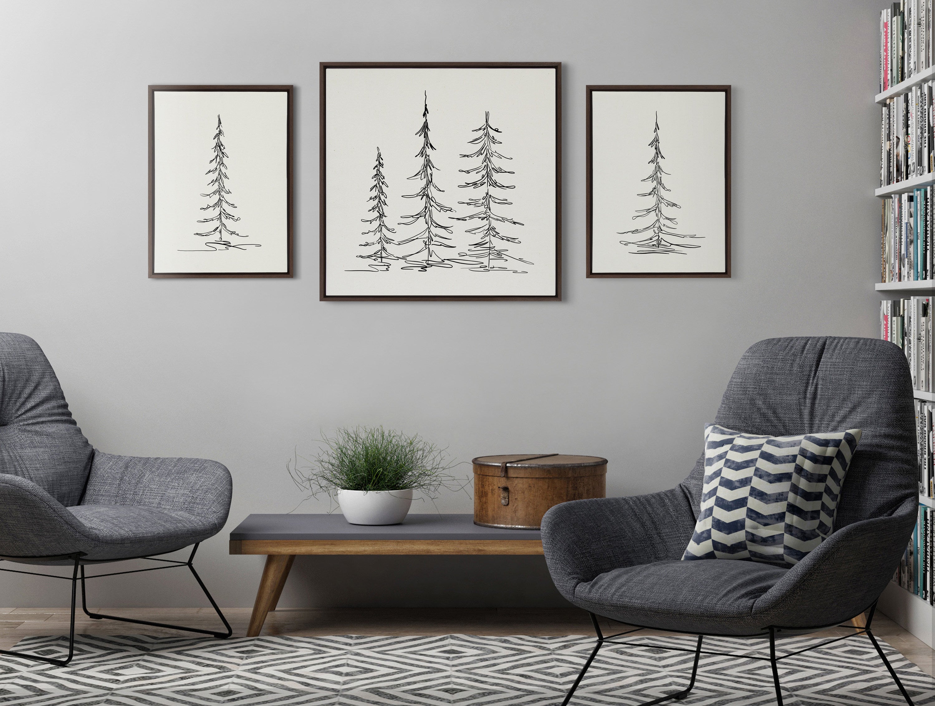 Art Set 2 Piece Set 18x24 Sylvie Walnut 6