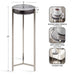 Drink Table Gray Silver 9x9x23 2