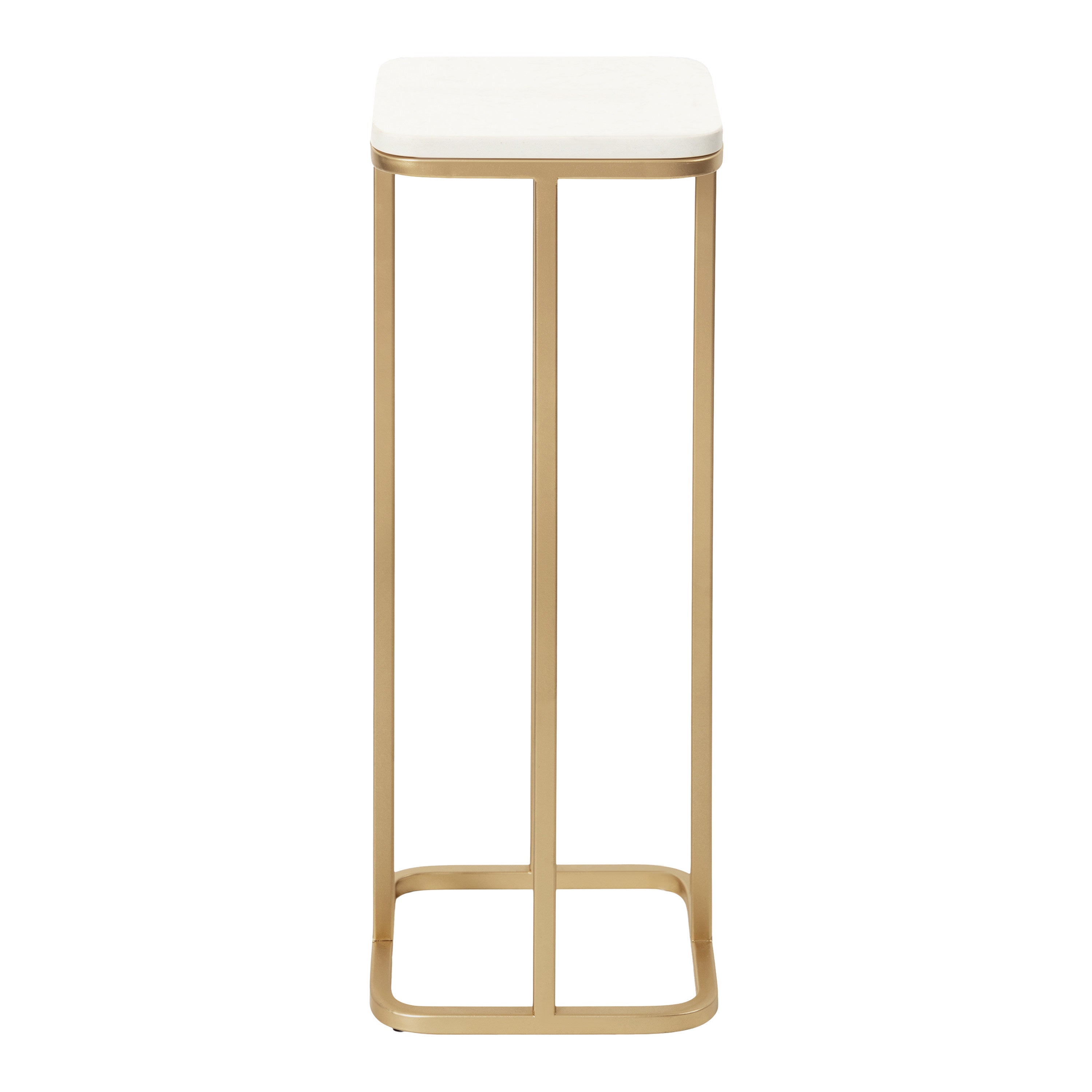 Drink Table White Gold 8x8x22 5
