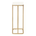 Drink Table White Gold 8x8x22 5
