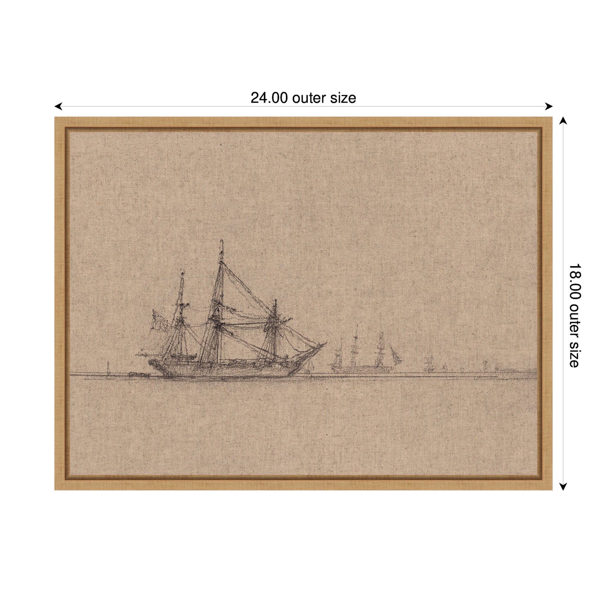 Framed Canvas 24x18 Sylvie Natural 2