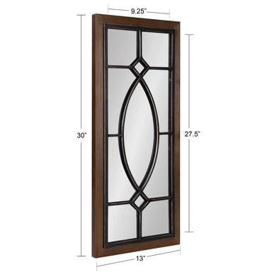 Decorative Mirror Walnut Brown 13x30 2