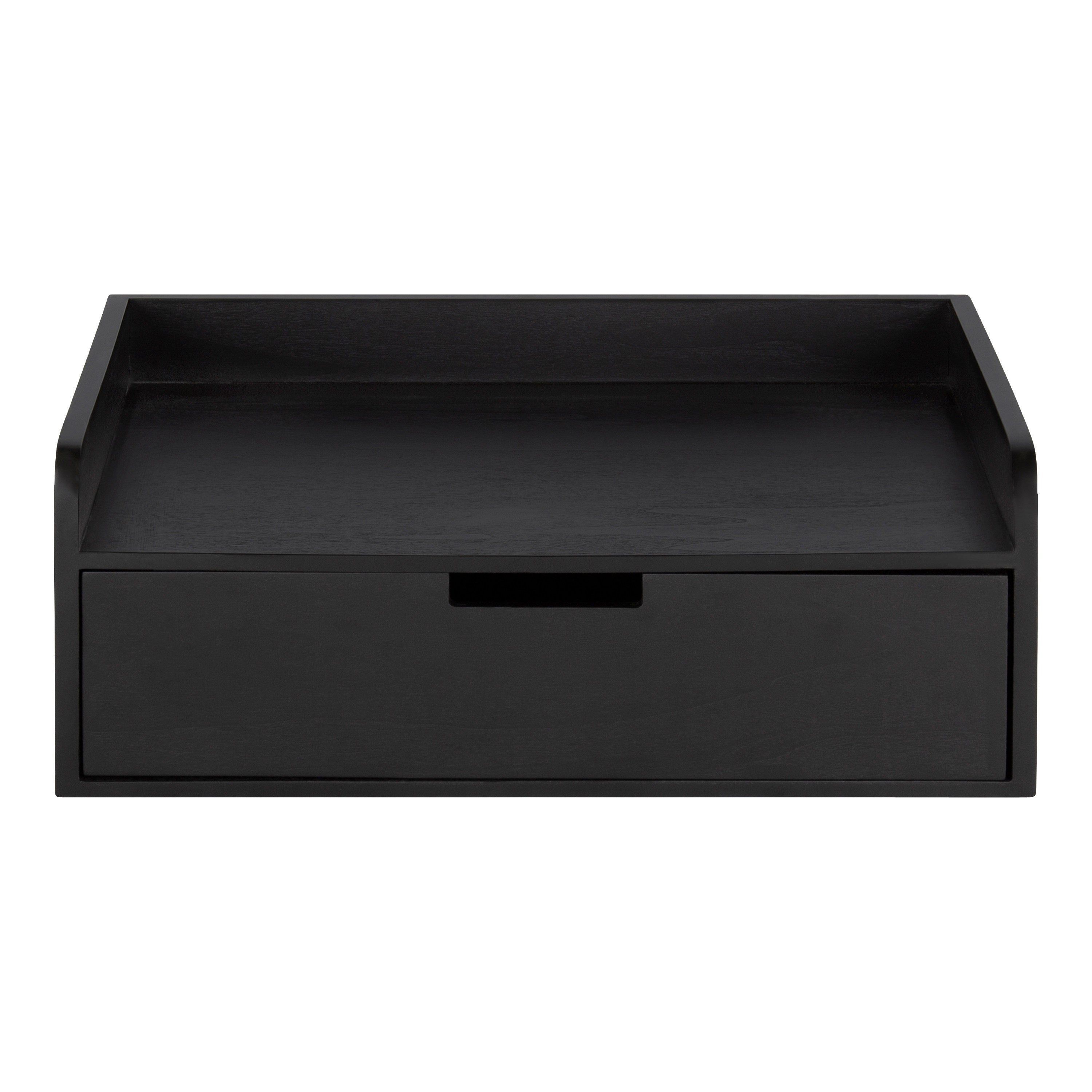 Floating Side Table Black 18x12x7 3