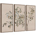 Framed Canvas Sylvie Walnut 3 Piece Set 18x40 1