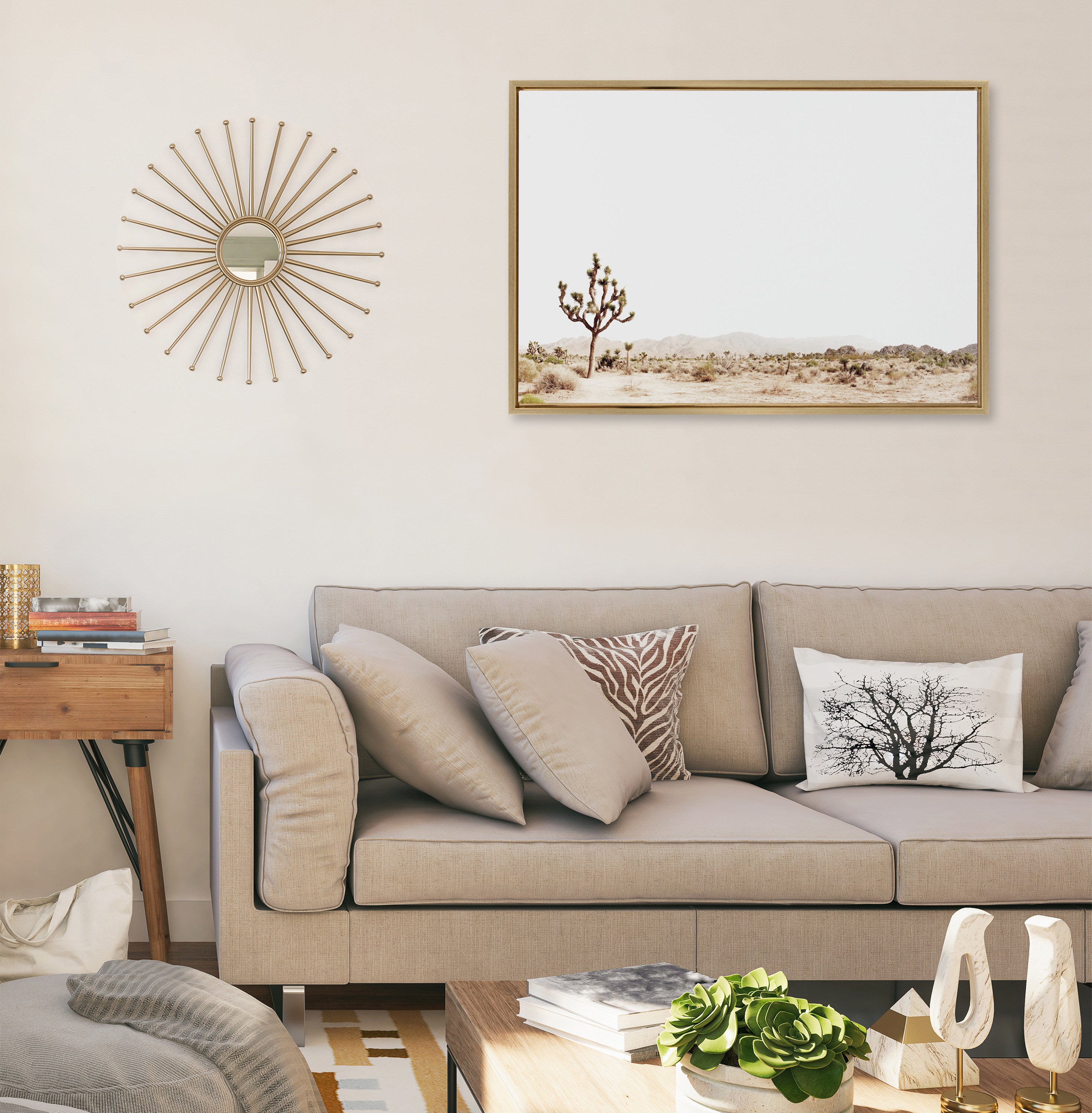 Framed Canvas Sylvie Bright Gold 23x33 5