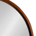Round Mirror Walnut Brown 30" Diameter 3