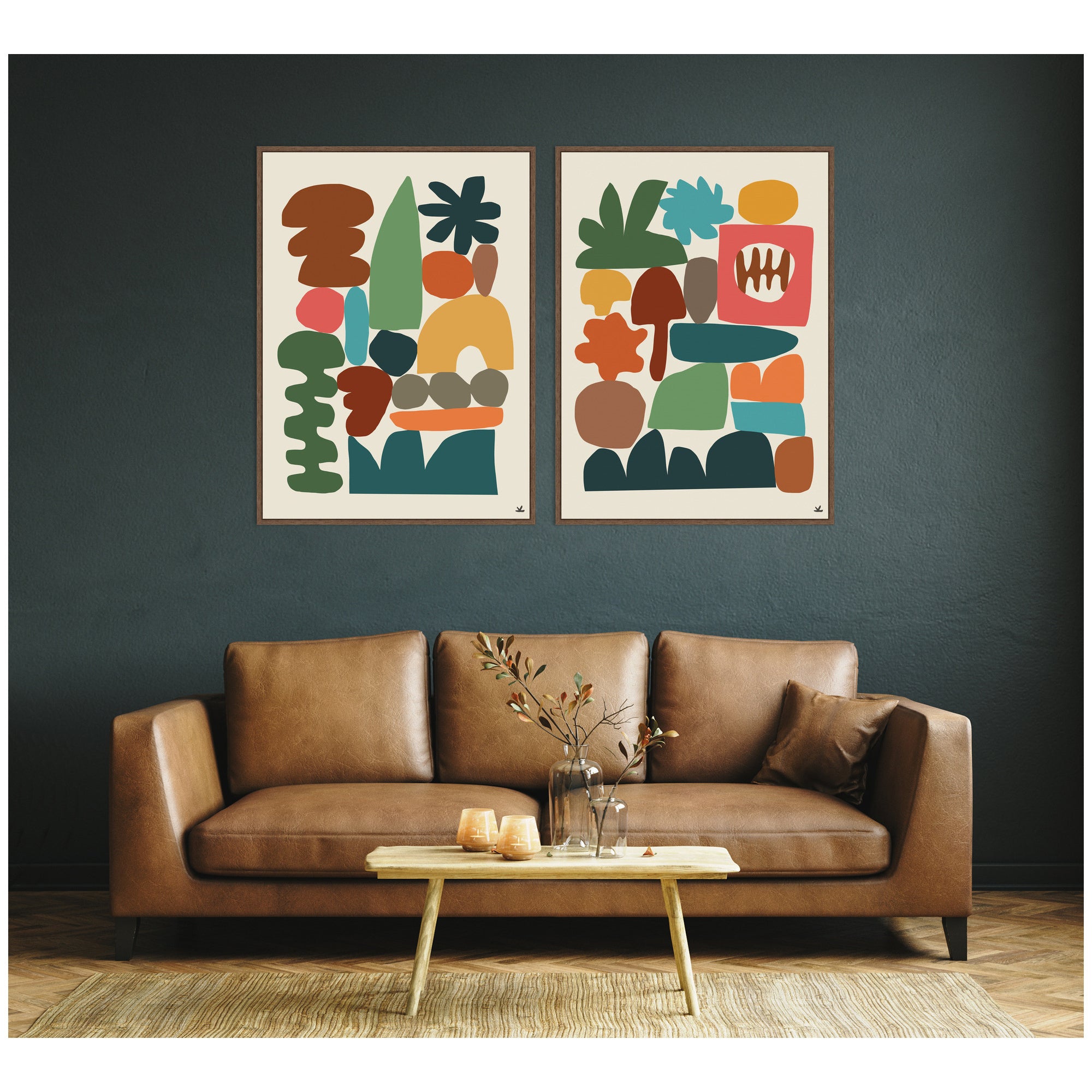 Night Chords 2 Piece Framed Canvas Wall Art Set by Kelly Knaga