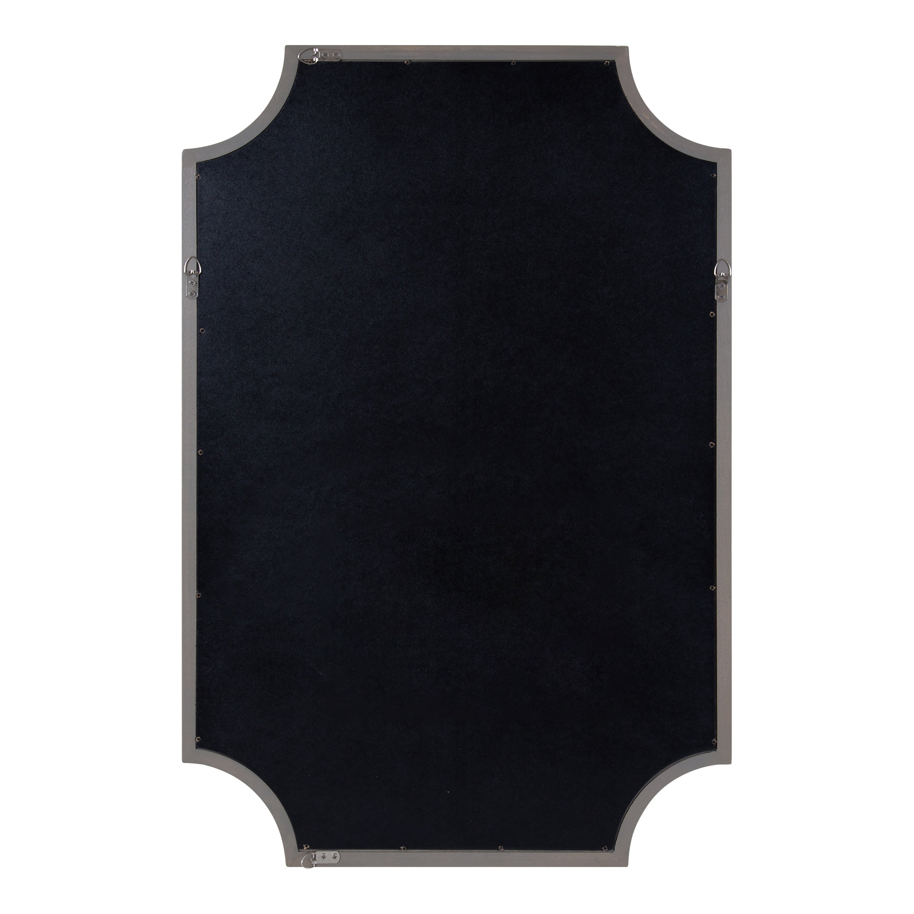 Scallop Mirror Distressed Gray 24x36 4