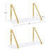 Floating Shelf White Gold 2 Pk-18" 2
