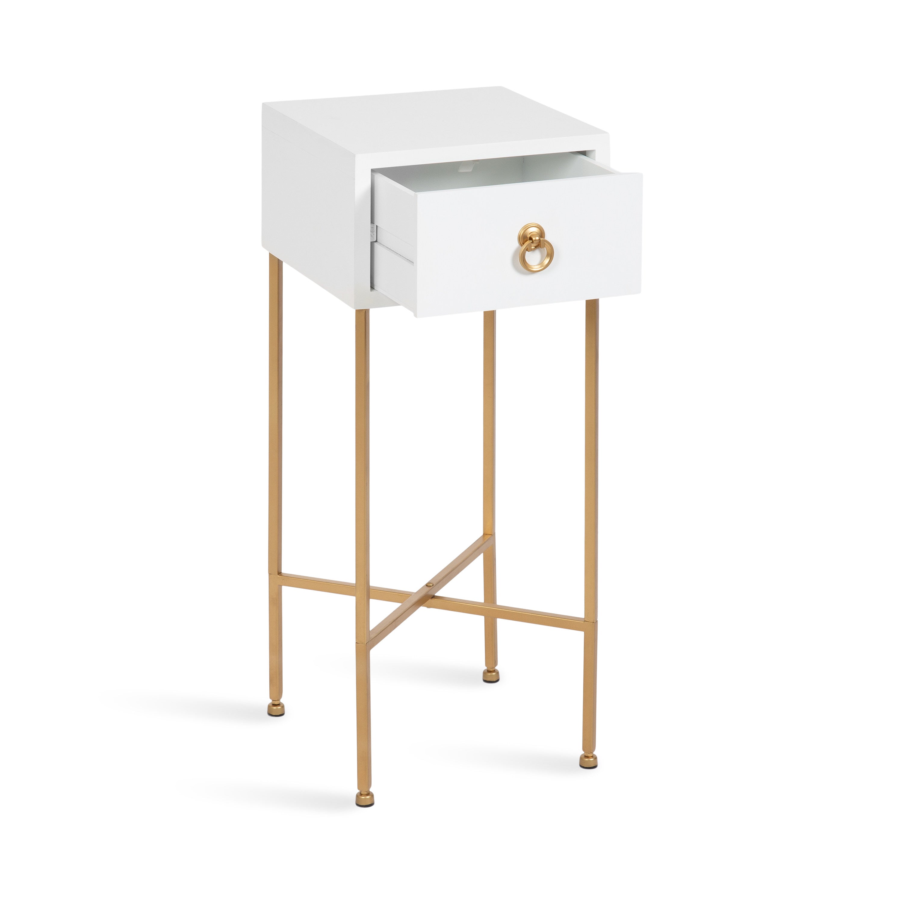 Tea Table White Gold 12x12x30 6