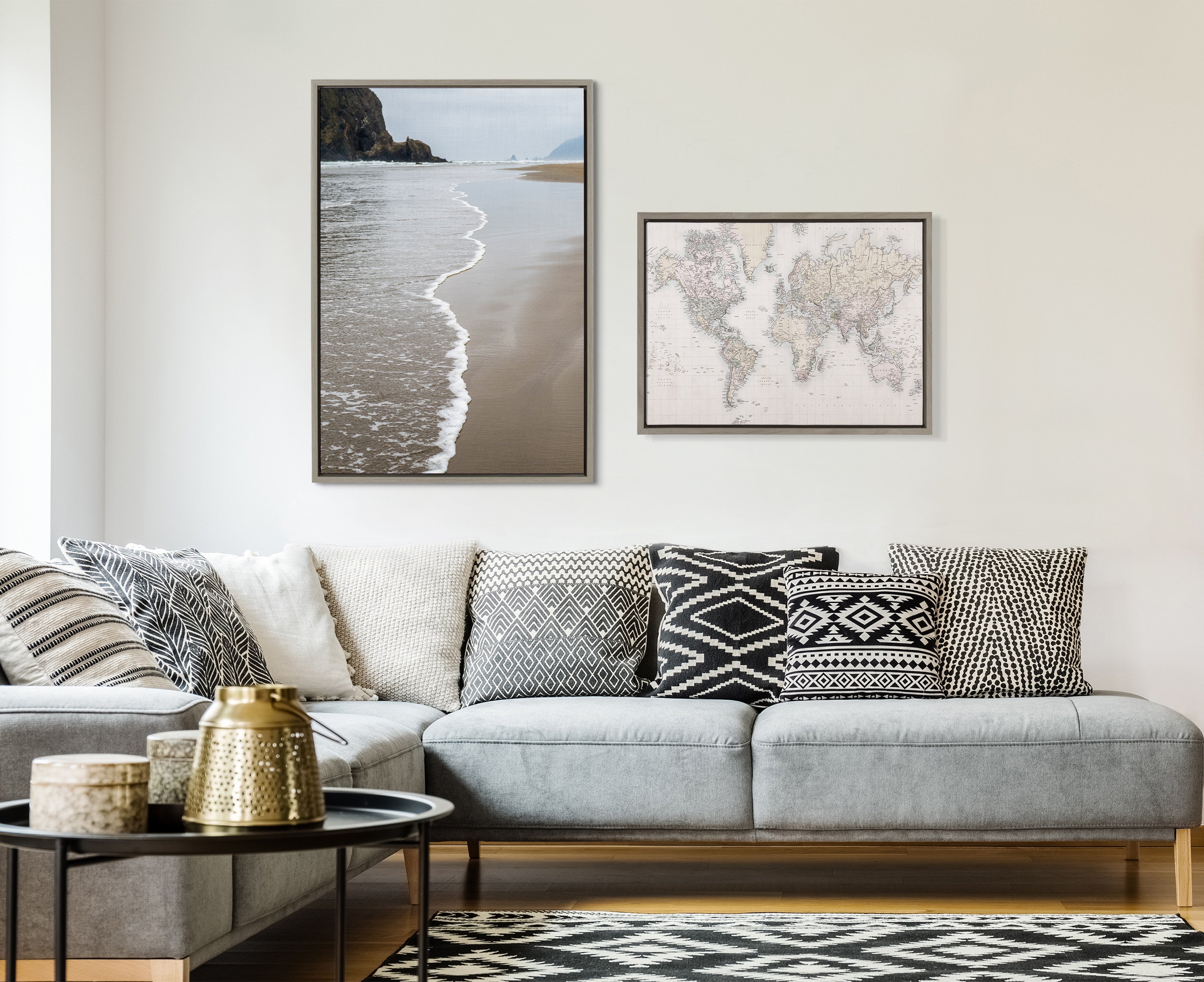 Framed Canvas Sylvie Graywash 18x24 6