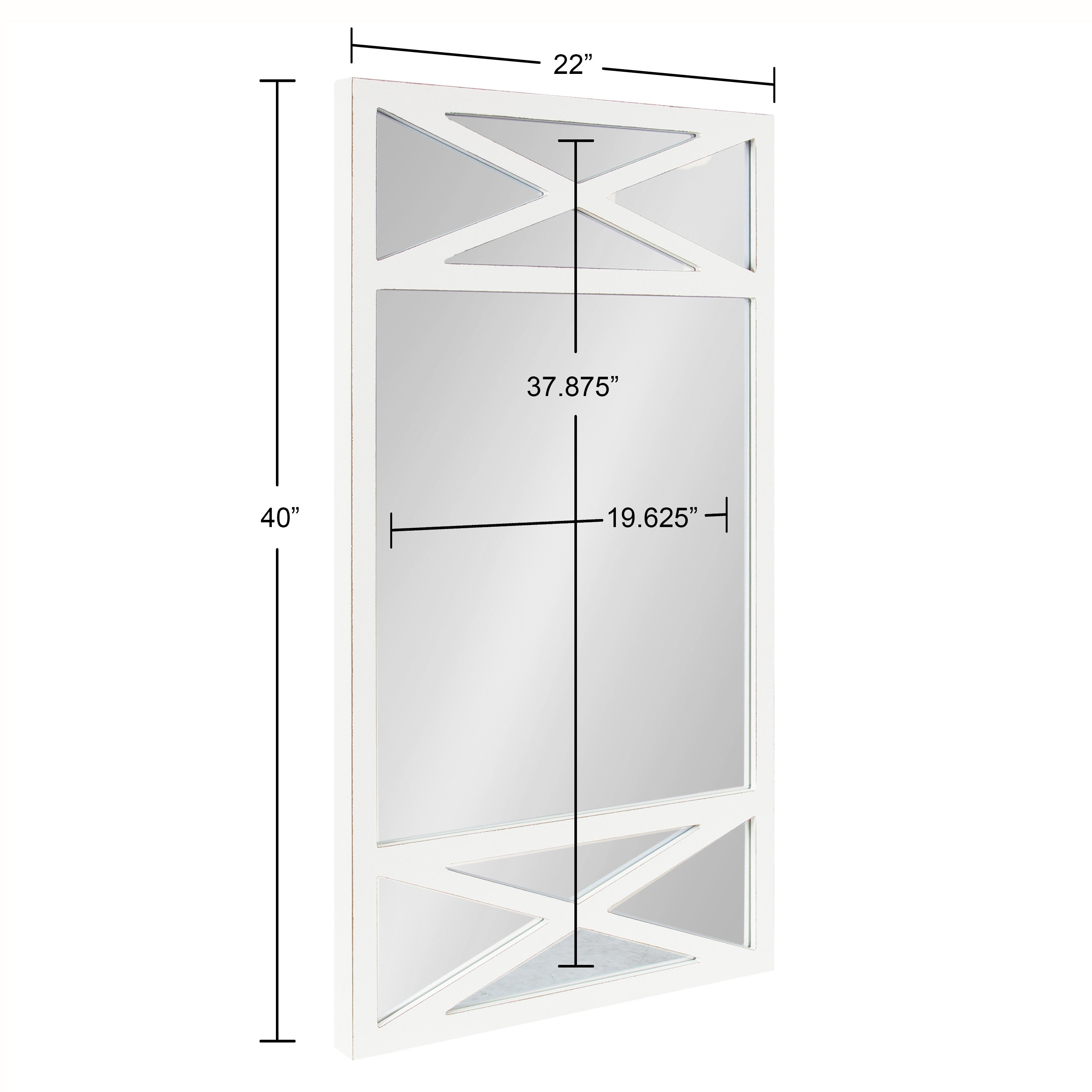 Full Length Mirror White 22x40 5