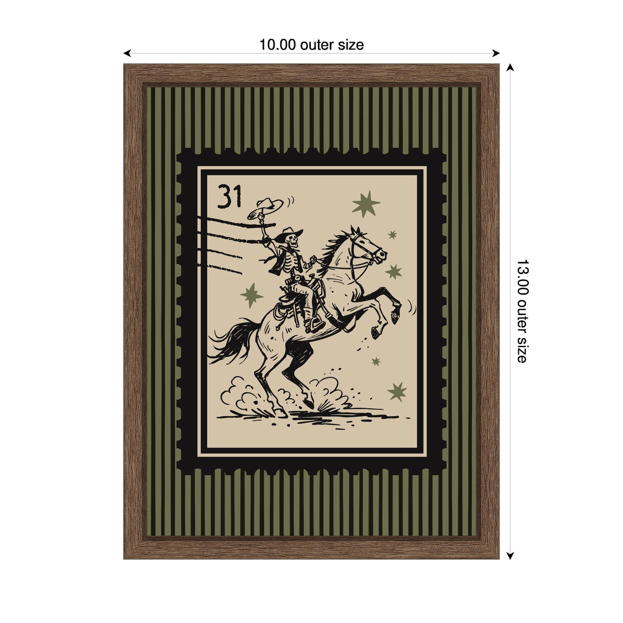 Framed Canvas 10x13 Sylvie Walnut 2