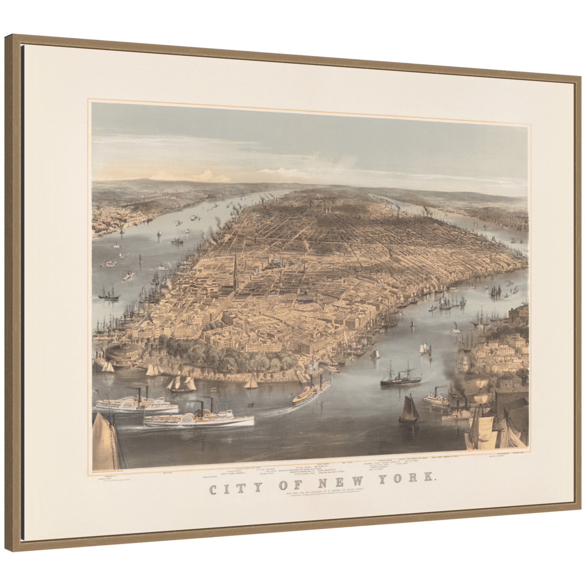 Framed Canvas Sylvie Dark Gold 38x28 1