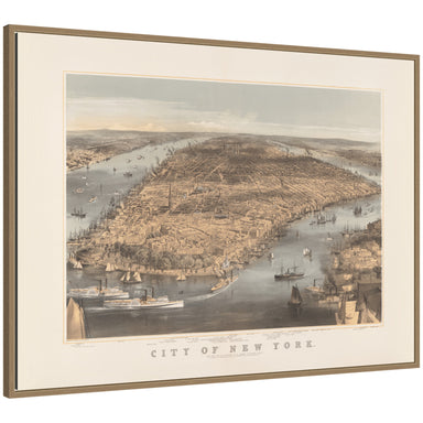Framed Canvas Sylvie Dark Gold 38x28 1