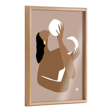 Blake Night and Day Framed Printed Glass by Maggie Stephenson