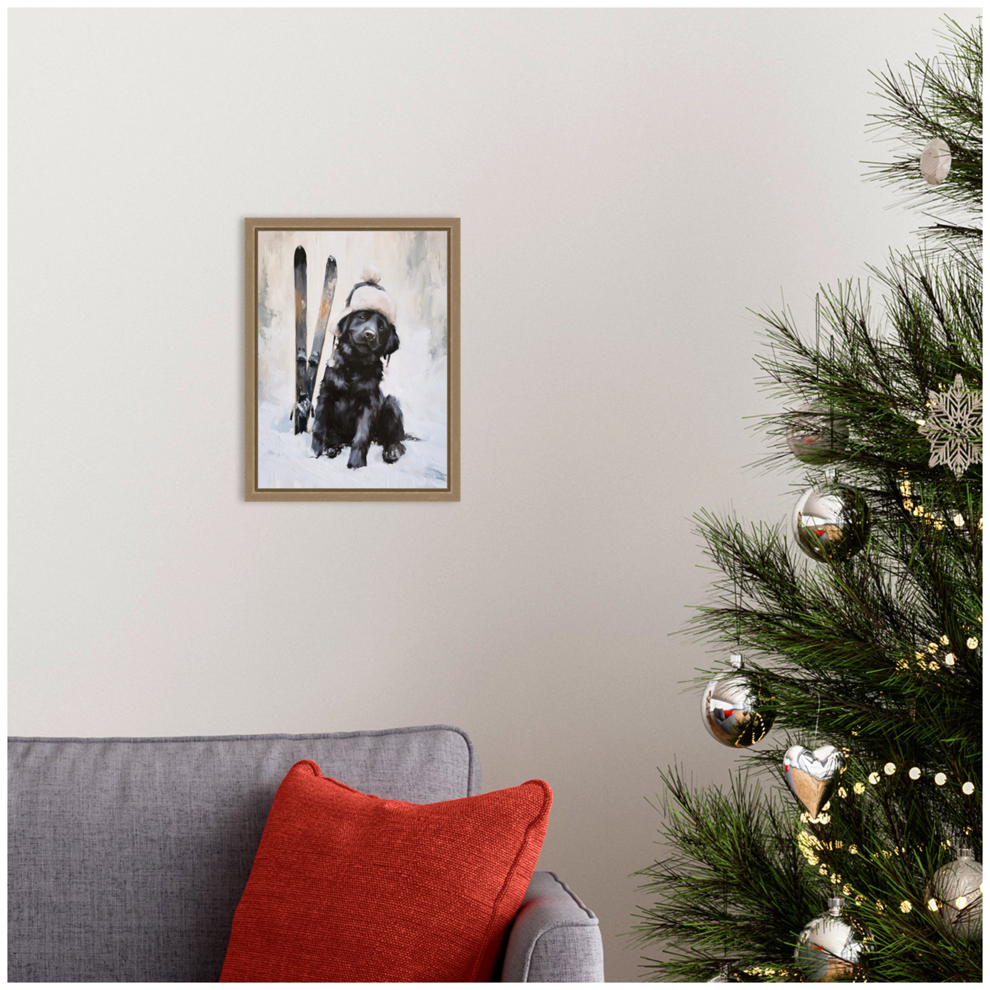 Framed Canvas Sylvie Dark Gold 10x13 5
