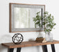 Rectangle Mirror 27x39 Rustic Brown 6