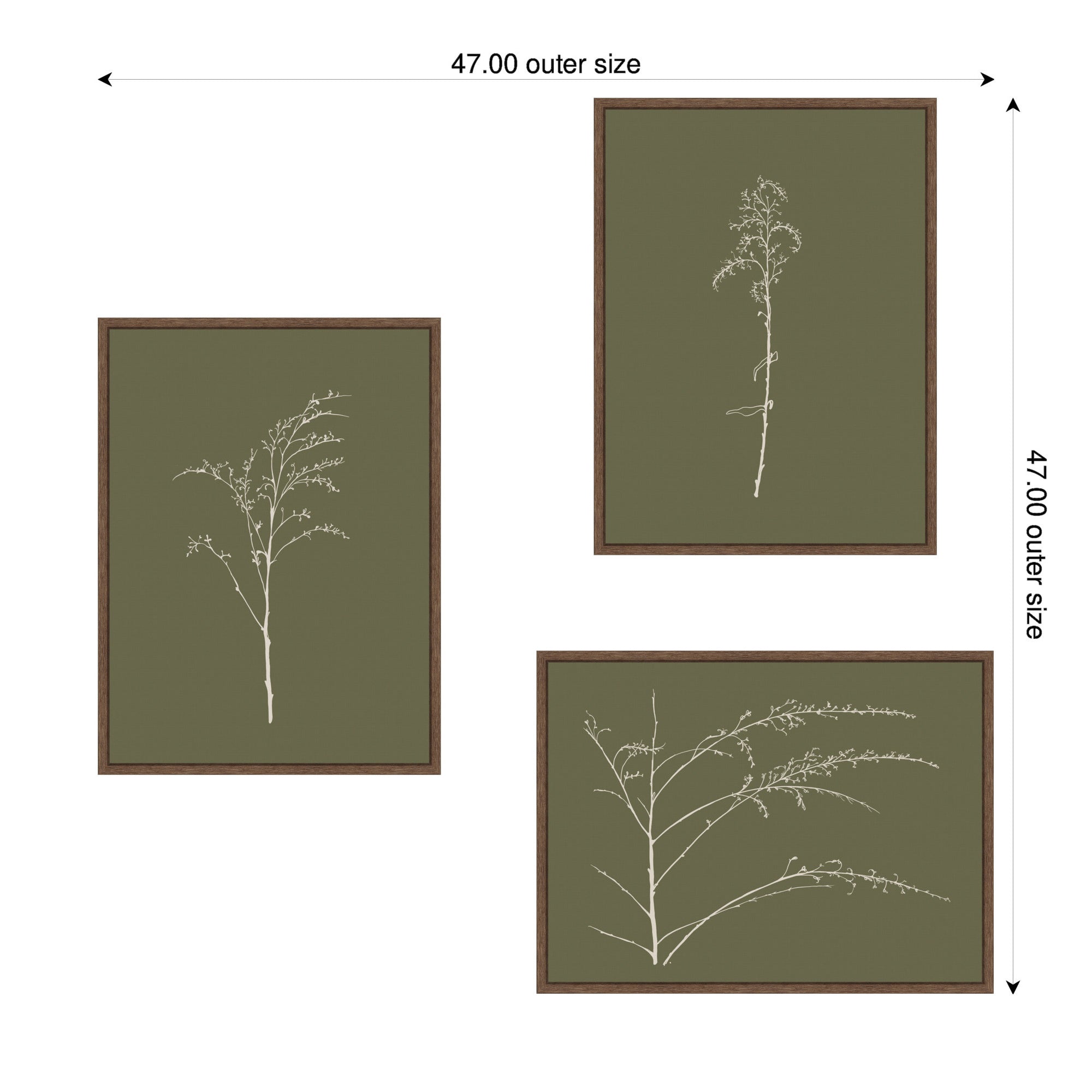 Art Set 3 Piece Set 18x24 Sylvie Walnut 2