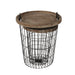 Nesting Table Rustic Brown Black 2 piece 2