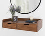 Floating Console Table Rustic Brown 28x12x6.5 7