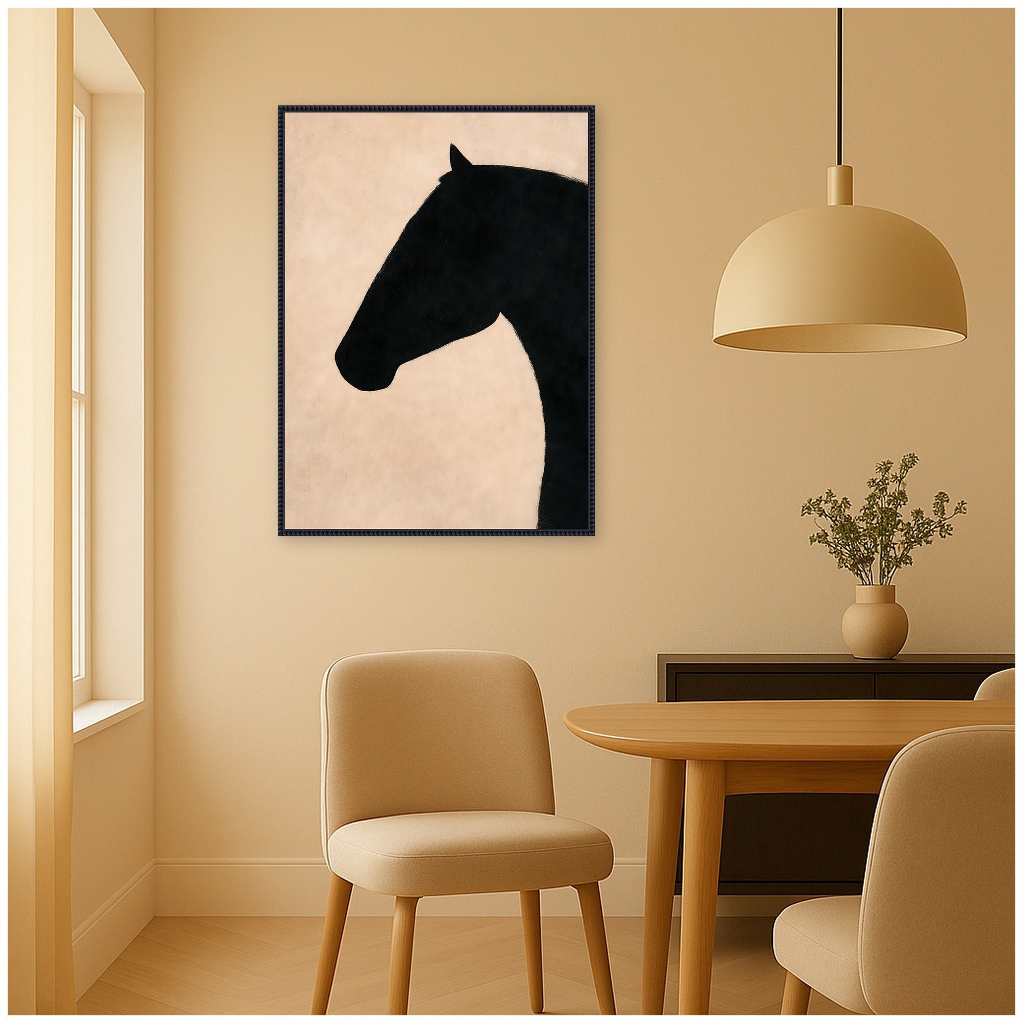 Framed Canvas 28x38 Sylvie Beaded Black 6