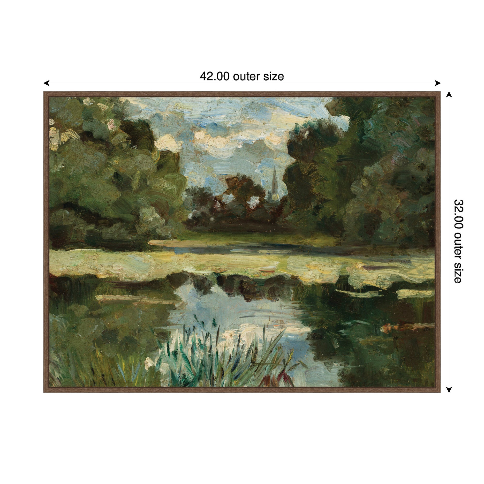 Framed Canvas 42x32 Sylvie Walnut 2