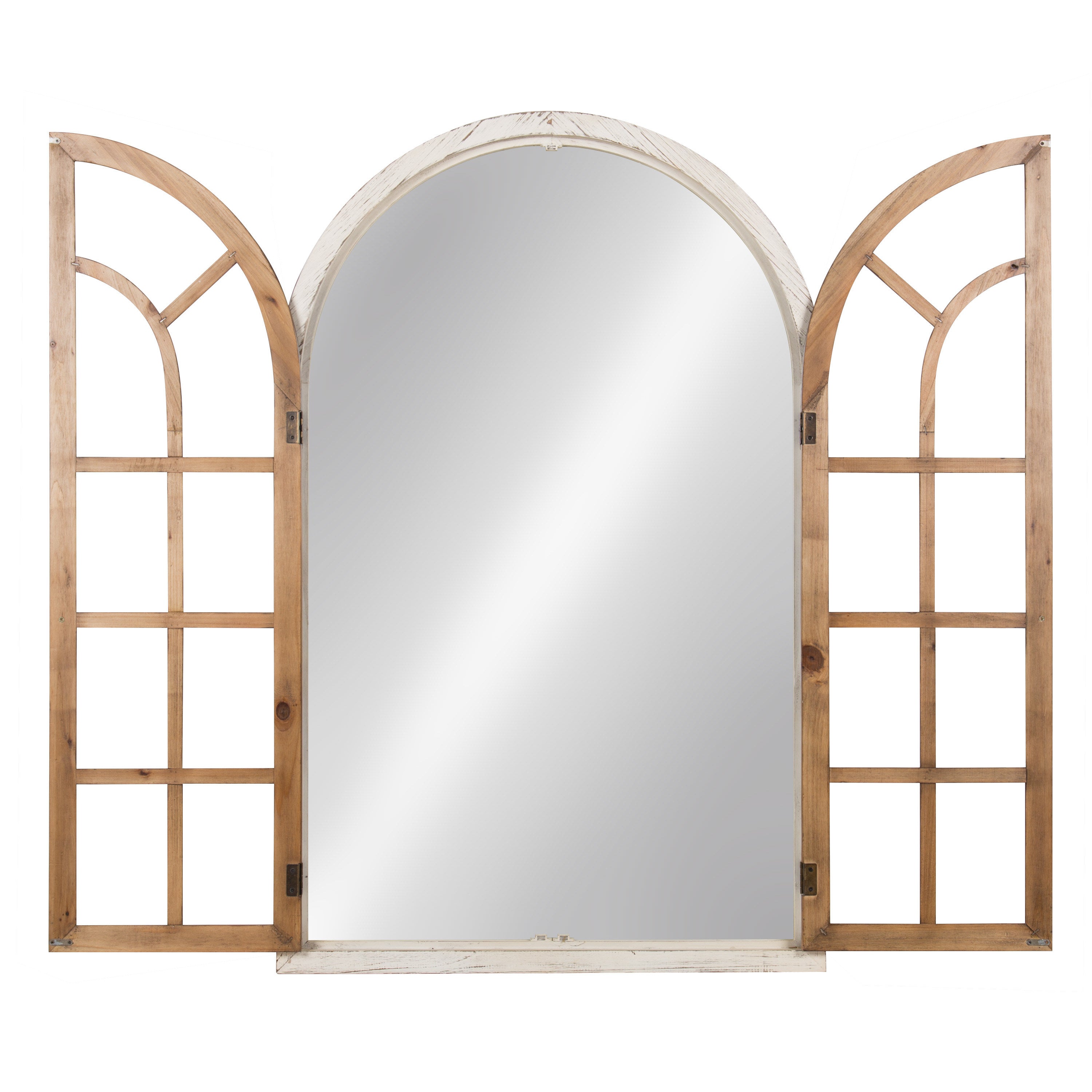 Boldmere Wood Windowpane Arch Mirror