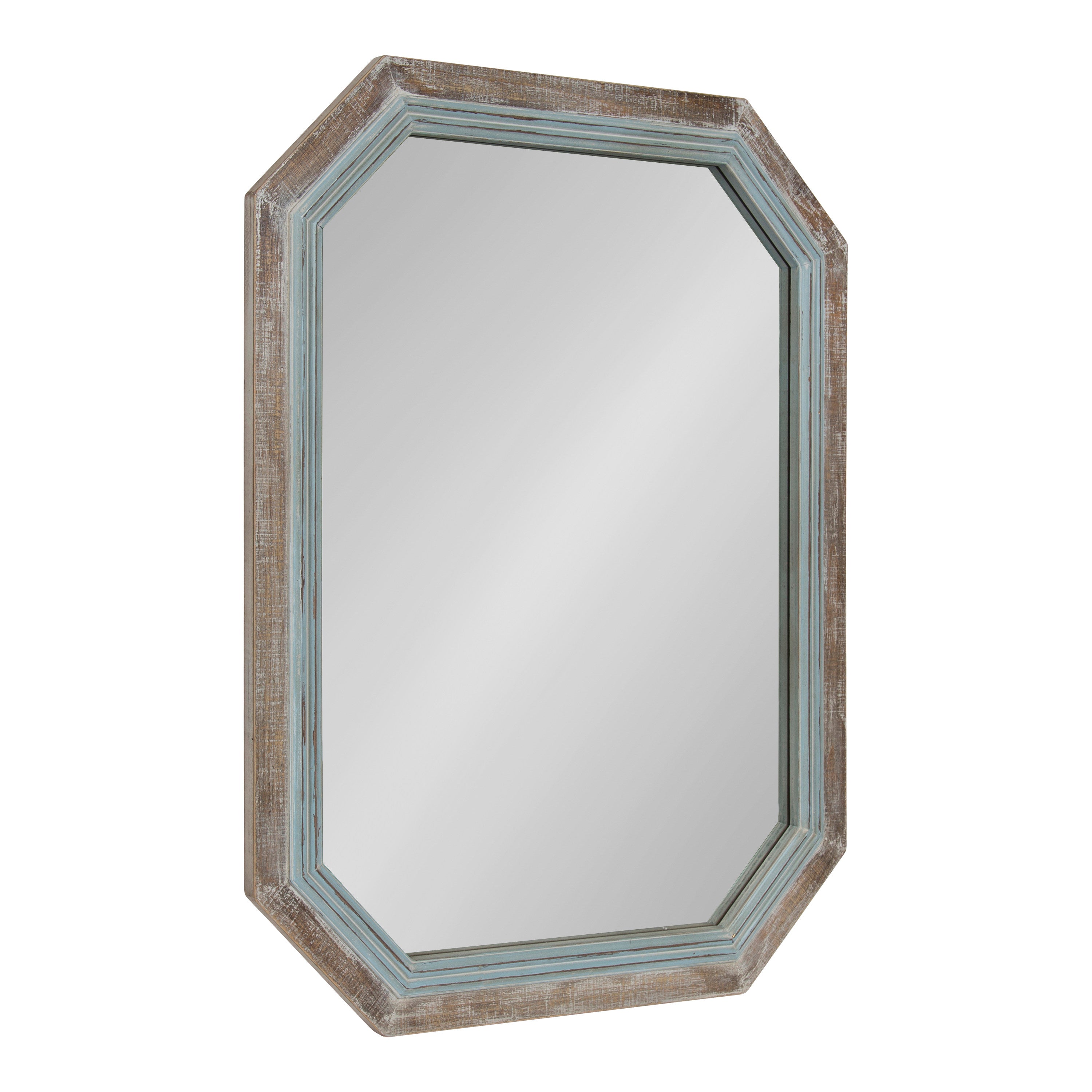 Octagon Mirror Blue Brown 28x36 2