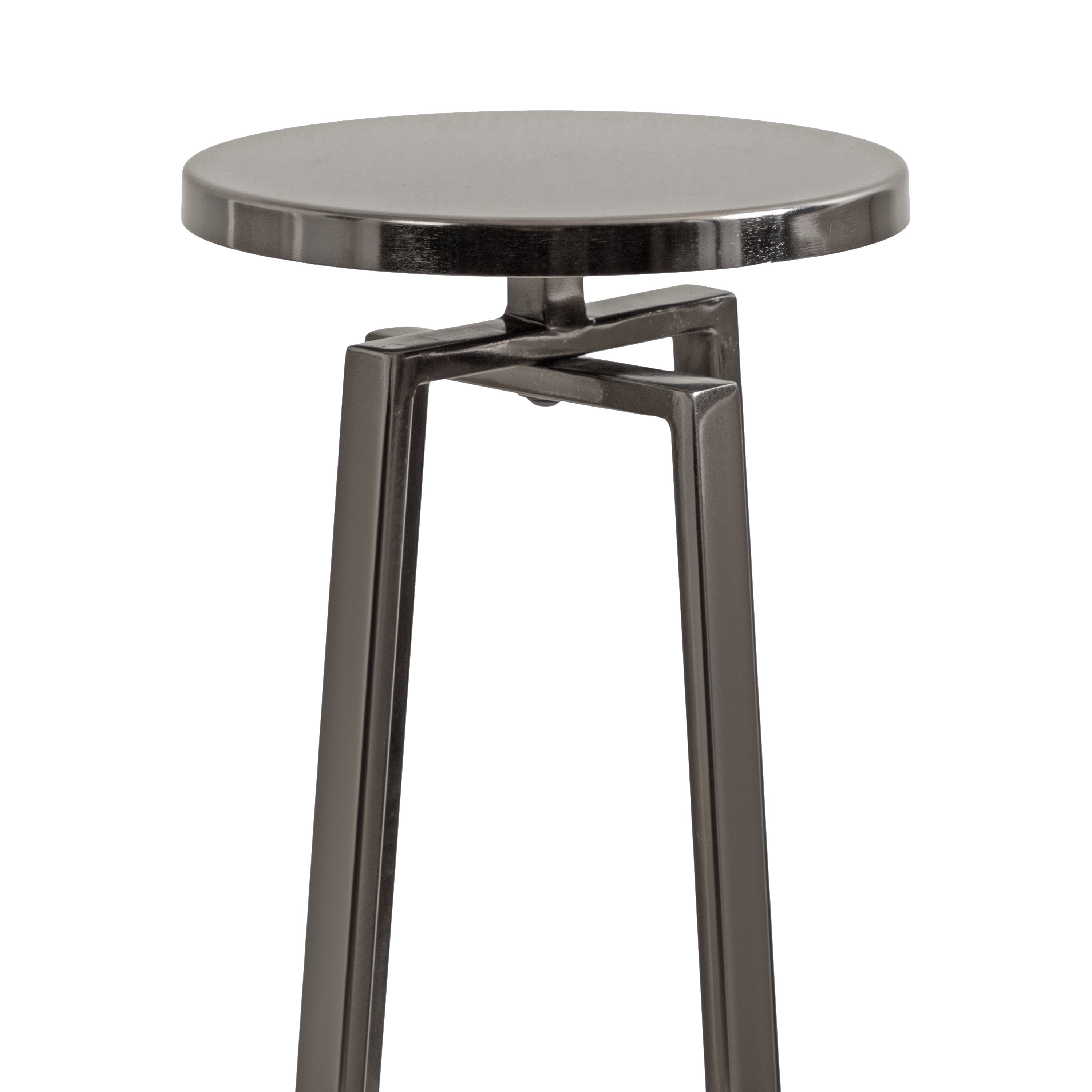 Drink Table Pewter 9x9x23 3