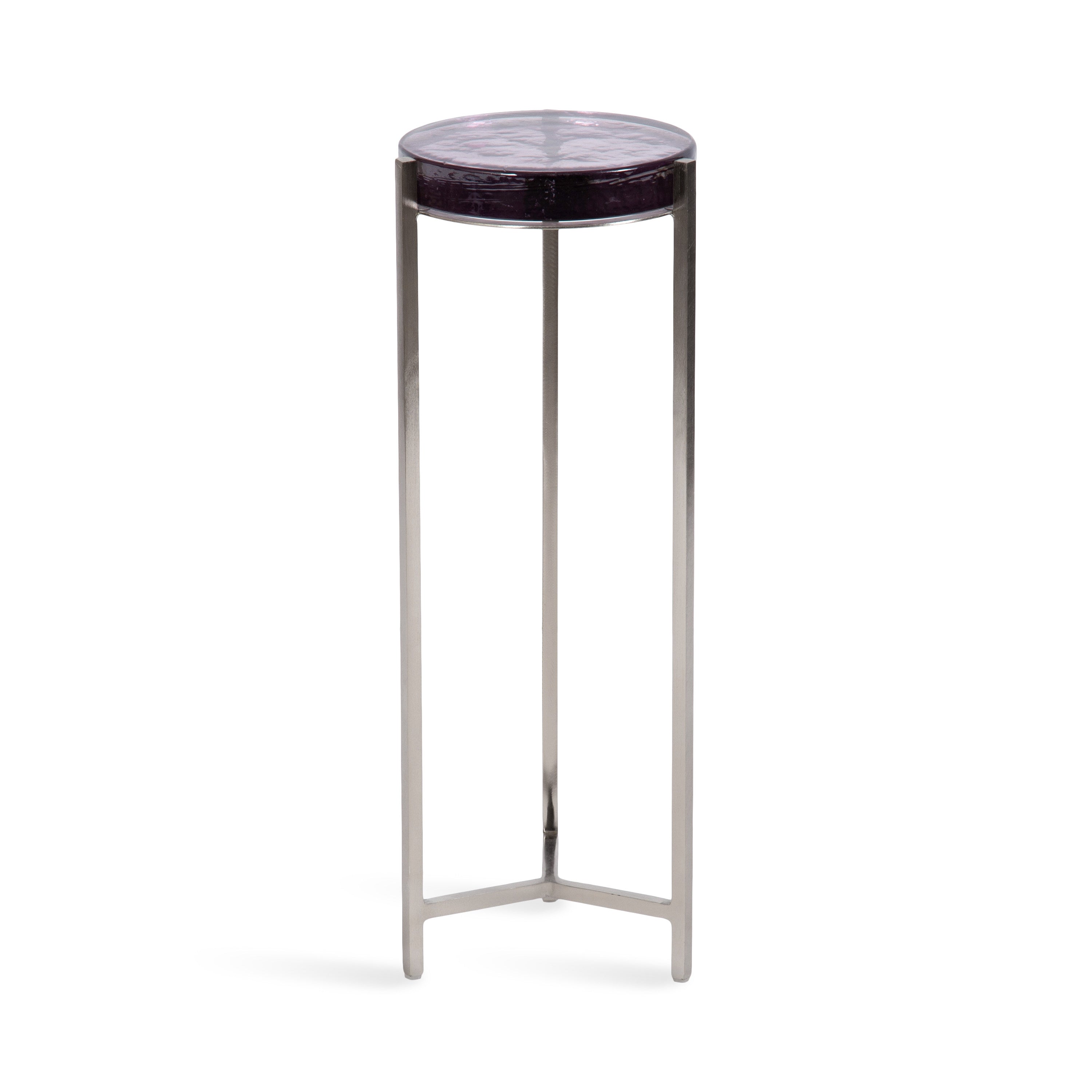 Drink Table Purple Silver 9x9x23 1