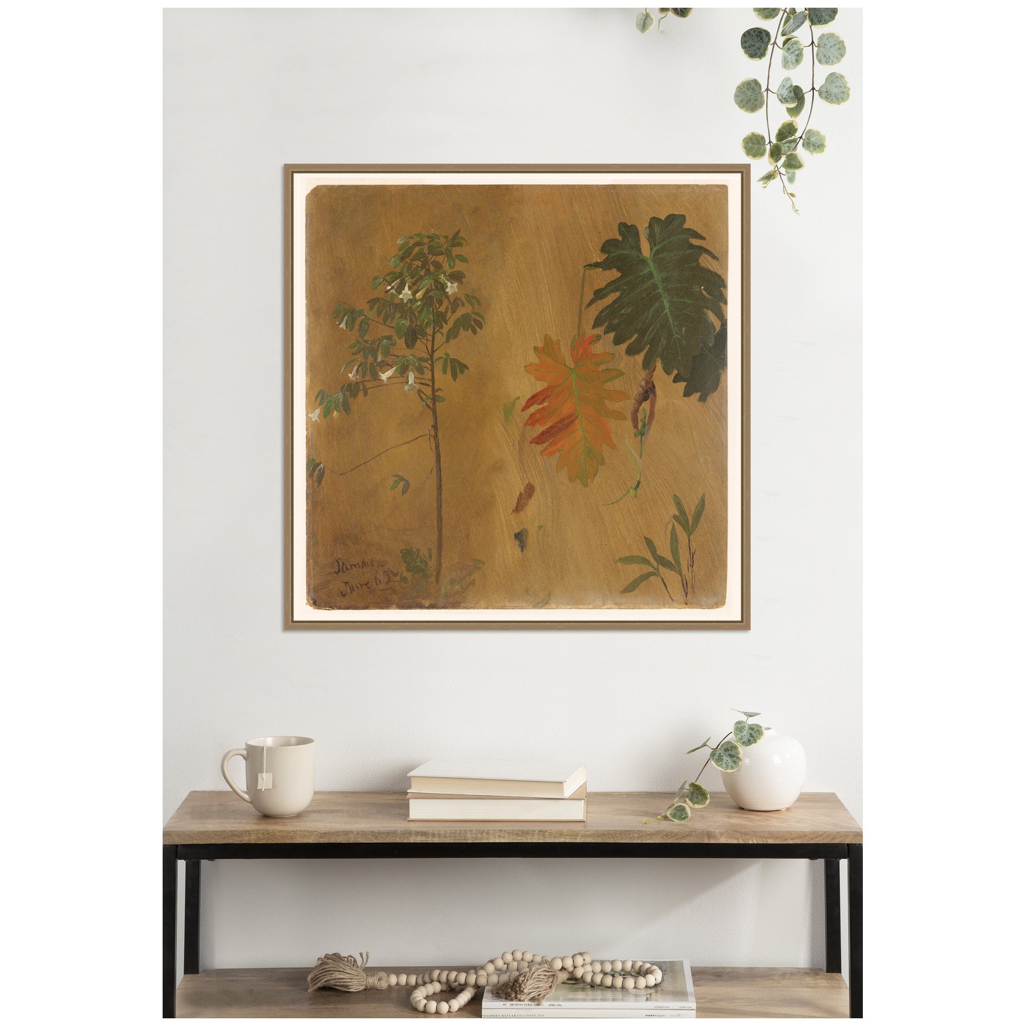 Framed Canvas 30x30 Sylvie Dark Gold 5