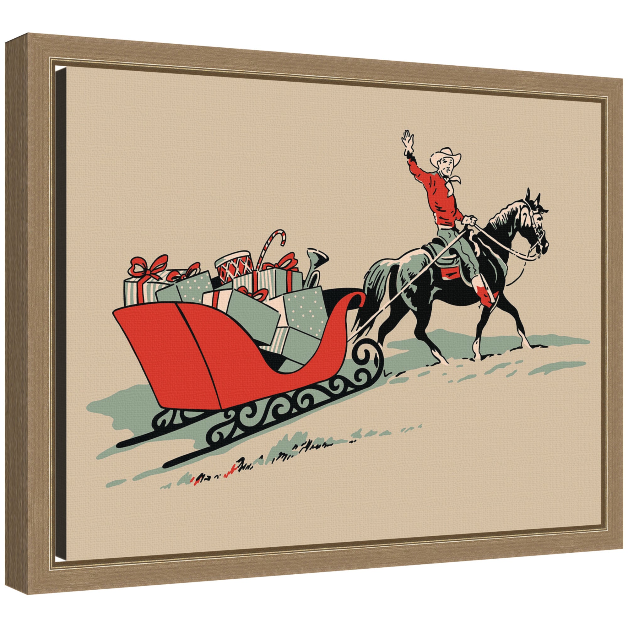 Framed Canvas Sylvie Dark Gold 13x10 1