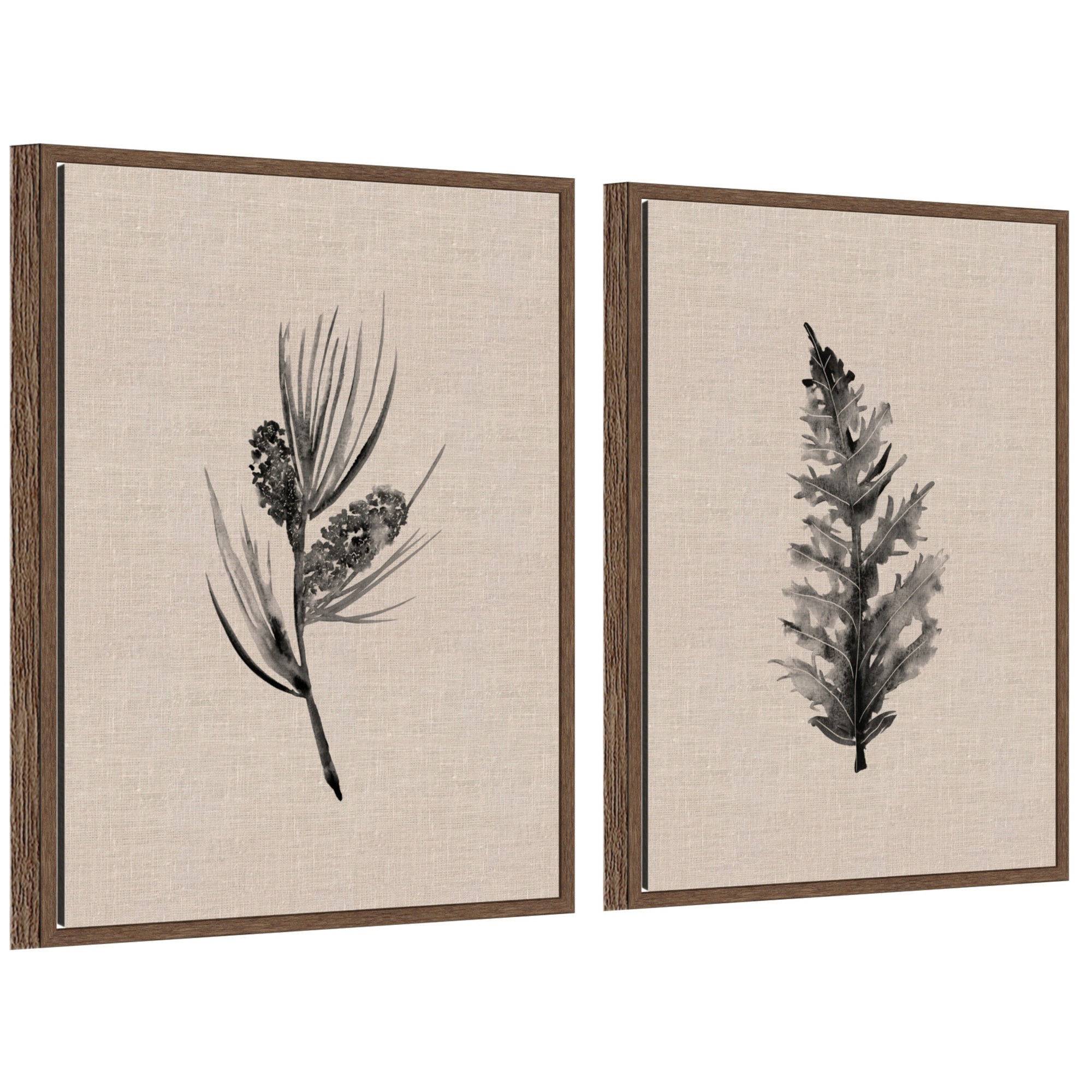 Art Set Sylvie Walnut 2 Piece Set 18x24 1
