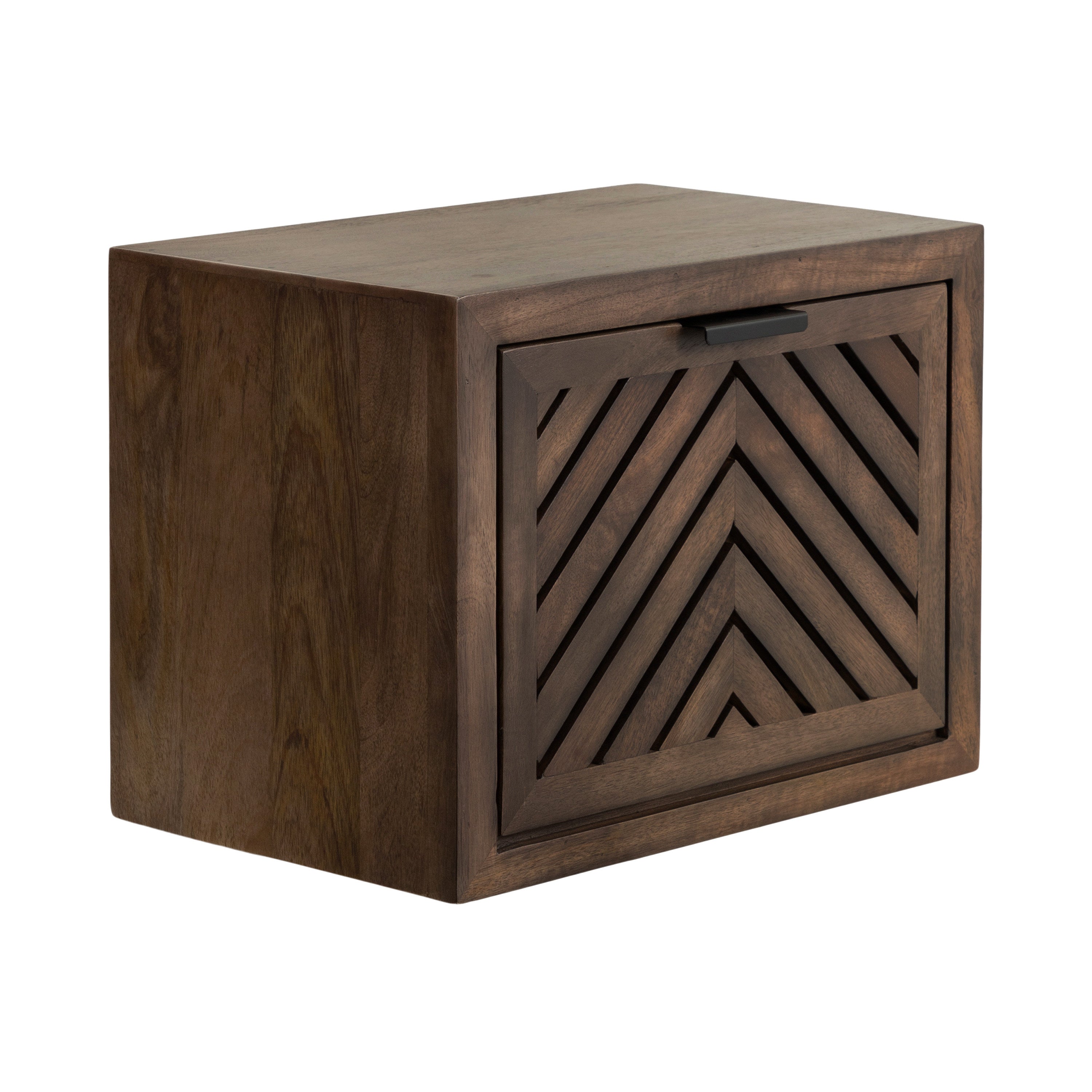 Floating Side Table Brown 16x10x12 1