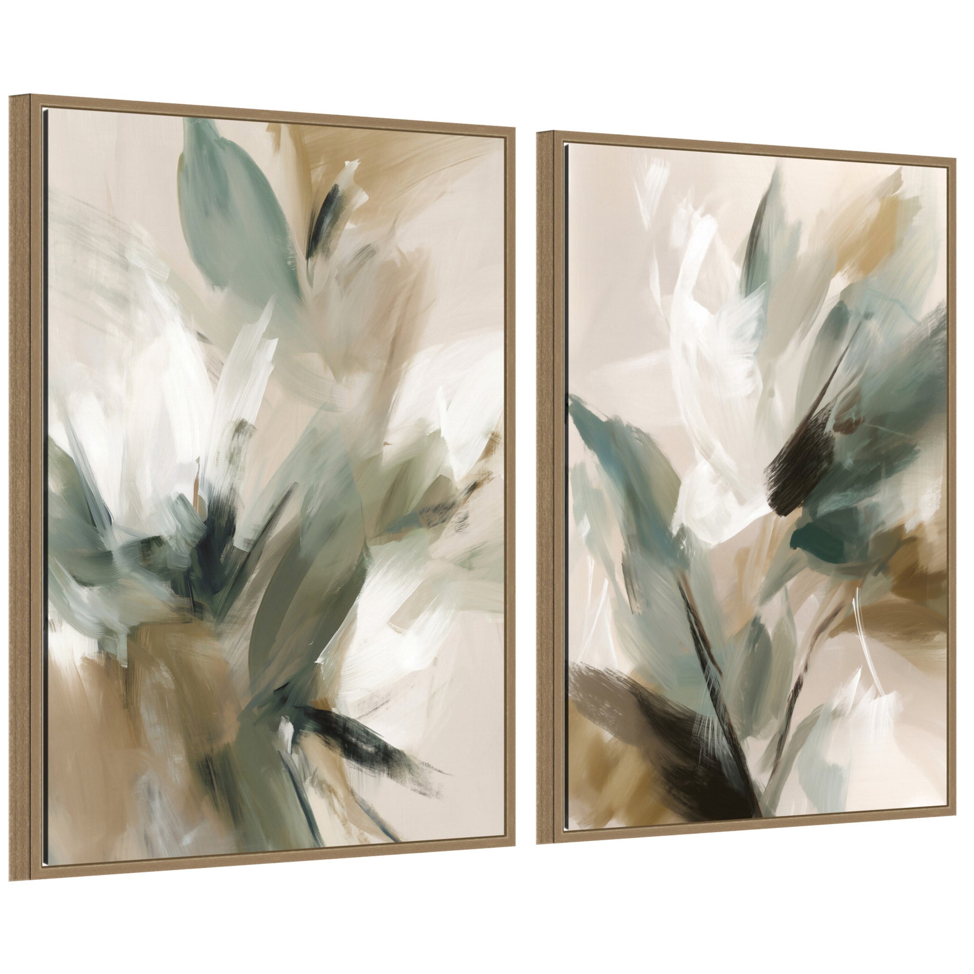 Framed Canvas Sylvie Dark Gold 2 Piece Set 23x33 1