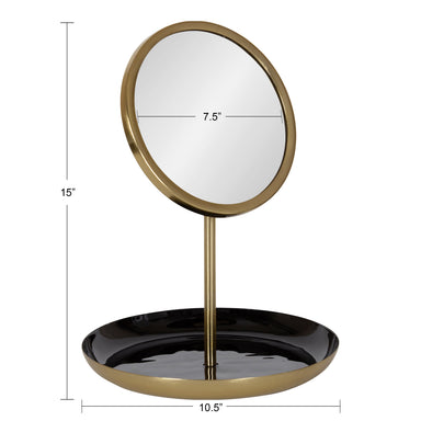 Tabletop Mirror Black Gold 11x15 2