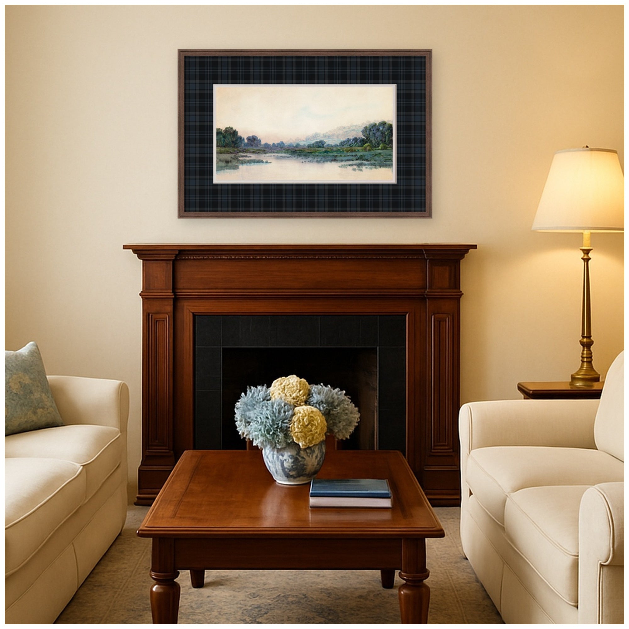 Framed Art 42x28 Florence Medium Brown 6
