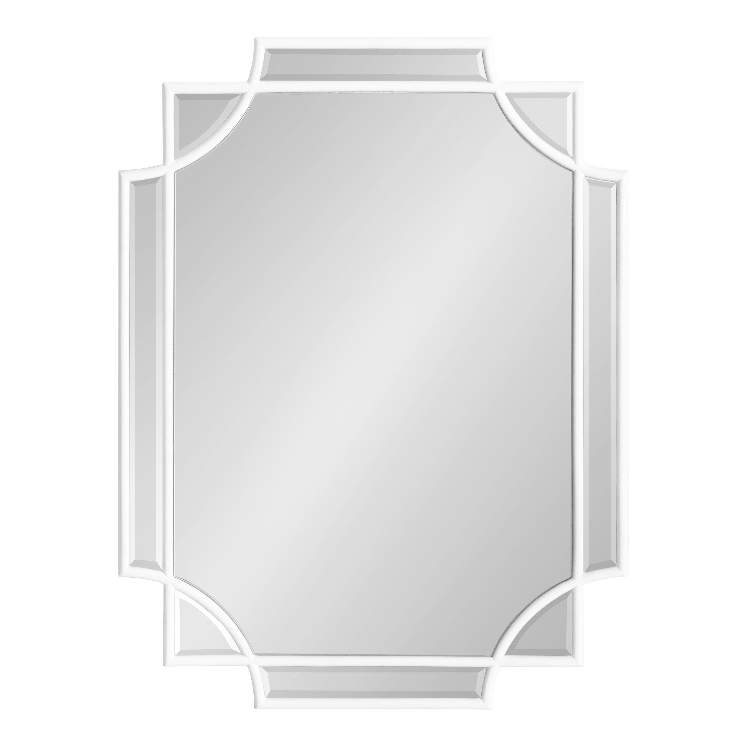 Scallop Mirror 18x24 White 2