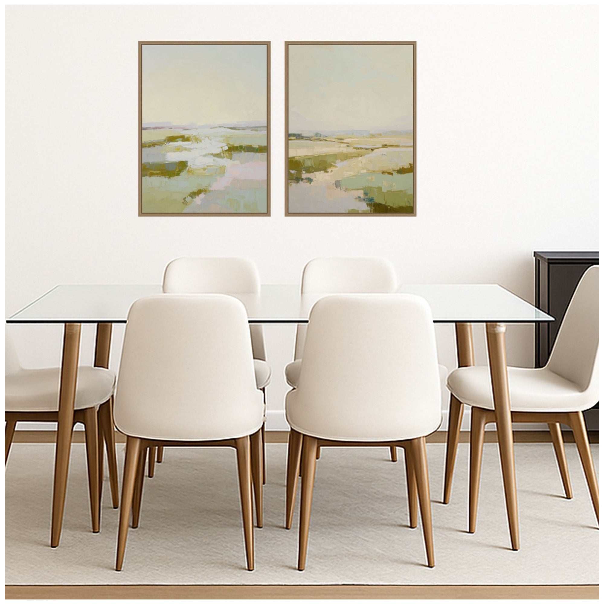 Art Set 2 Piece Set 18x24 Sylvie Dark Gold 6