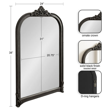 Arch Mirror 24x38 Black 2